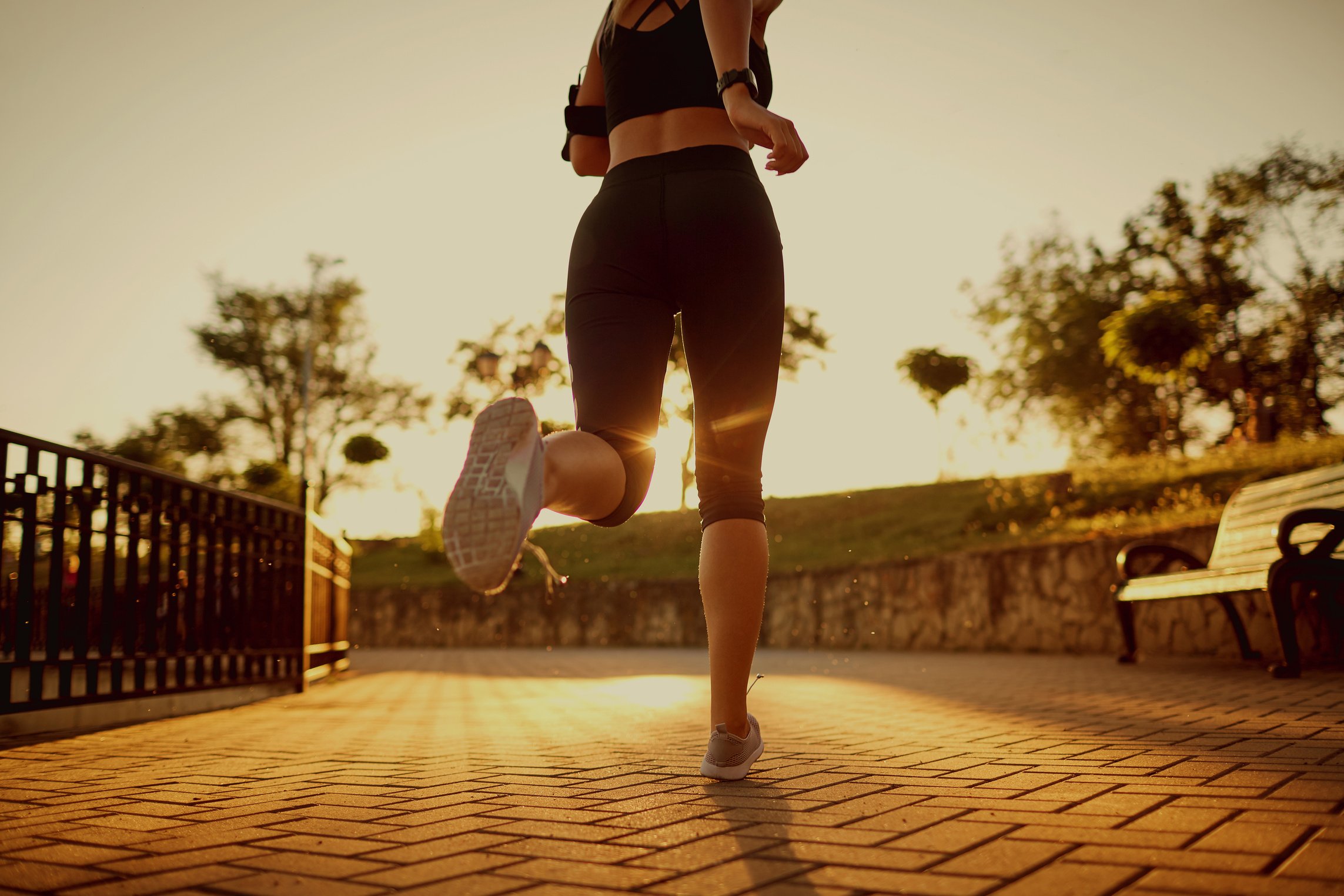 Woman Running Outdoors